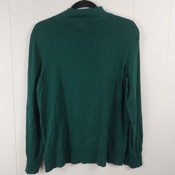 Thalia Sodi Womens Green Cut Out Sweater Lace Detail Large - Picture 5 of 8